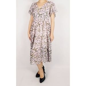 Vintage pink floral dress